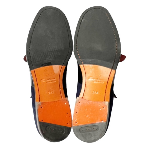 Santoni Suede and Leather Double Monkstrap Oxfords | 38.5 (8.5) - Picture 9 of 15